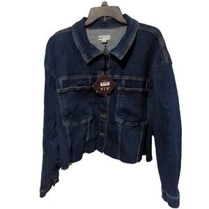 NWT Ava & Viv Denim Jacket, 3X